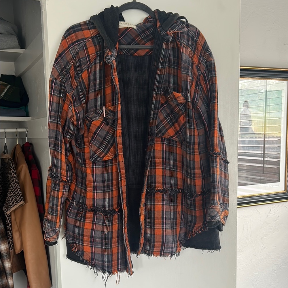 Orange and Black Plaid Jacket